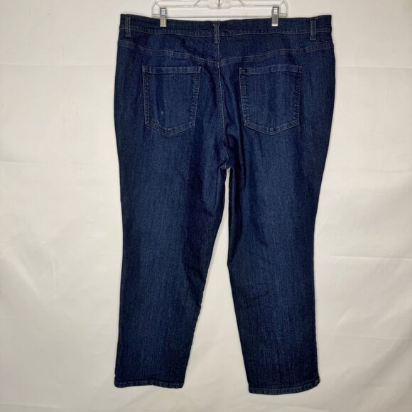 Gloria Vanderbilt Woman’s Jeans sz 22W short High Waist Amanda Dark Wash Tapered - Picture 2 of 8